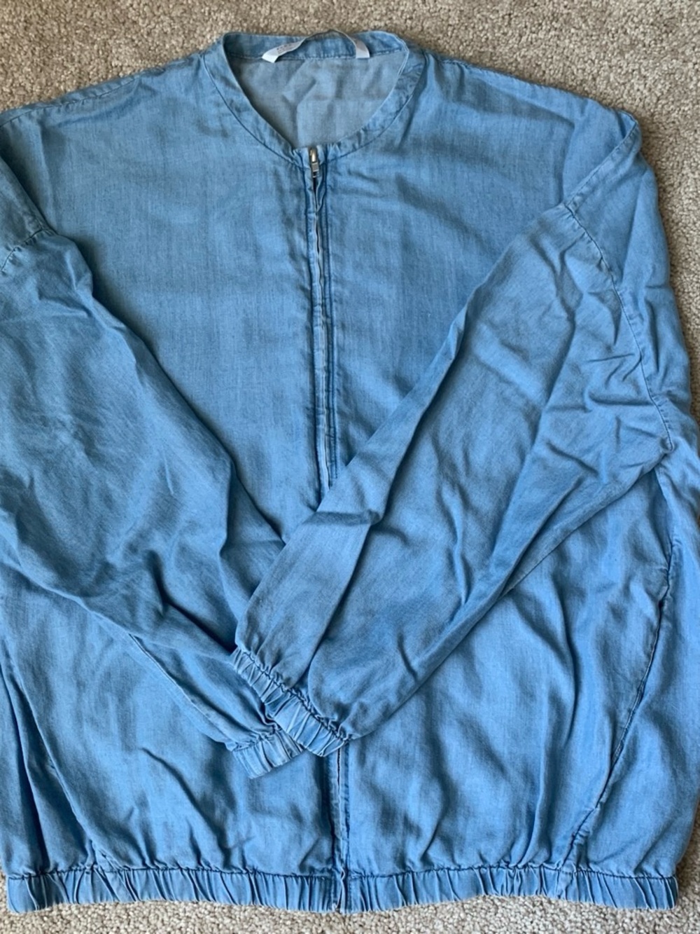 Zara Light Blue Bomber Jacket